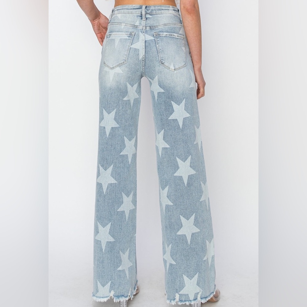 RISEN Wide Leg Star Jeans - Picture 5 of 6